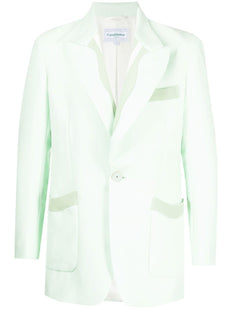Memphis Pinstripe Single Breasted Rib Blazer