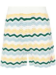 Szorty z dzianiny 3D Wavy Boucle