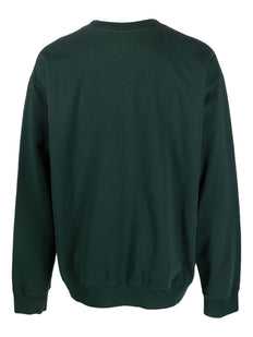 sweter z okrągłym dekoltem i nadrukowanym logo