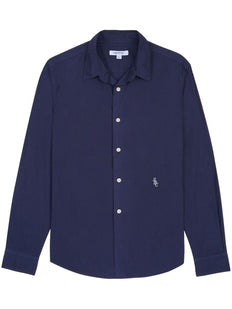 logo-embroidered cotton shirt