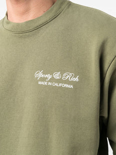 Script logo-print cotton sweatshirt